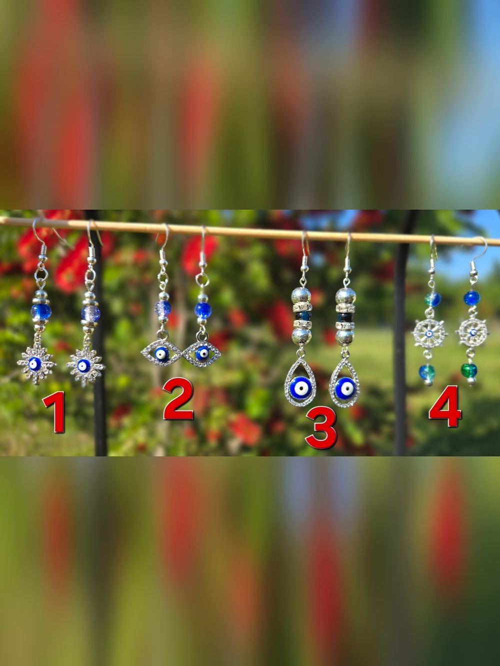 Evil Eye And Shell Earrings - Pick One
